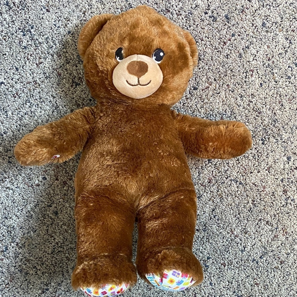 2023 Build A Bear Birthday Plush Brown Teddy Bear Stuffed Toy
